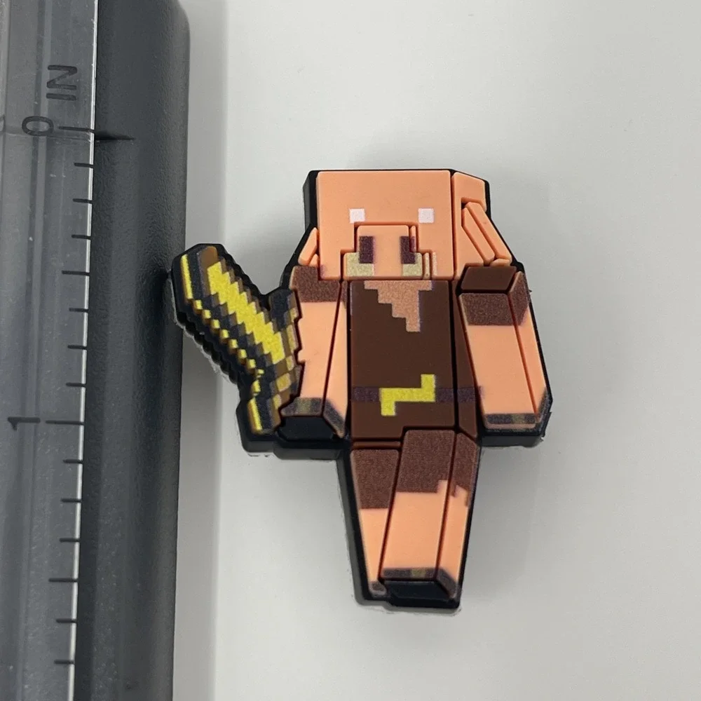 New Minecraft Movie Piglin Golden Sword Authentic Crocs‎ Jibbitz All Ages